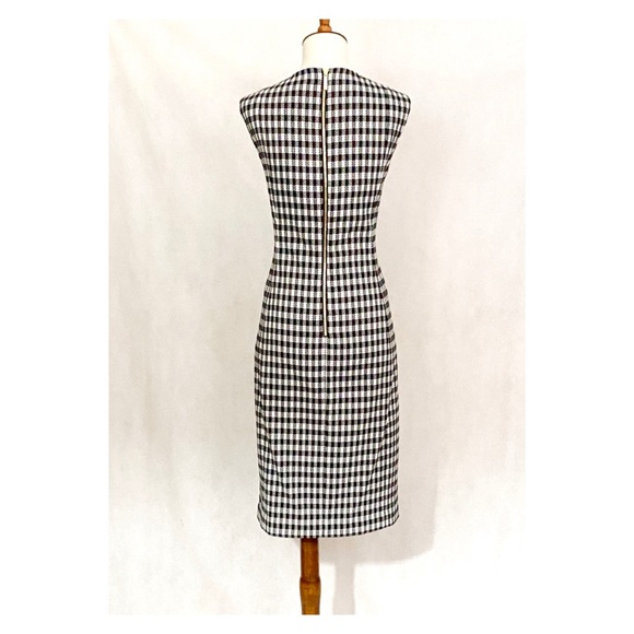Calvin Klein Sleeveless Houndstooth Pattern Dress - Picture 6 of 11